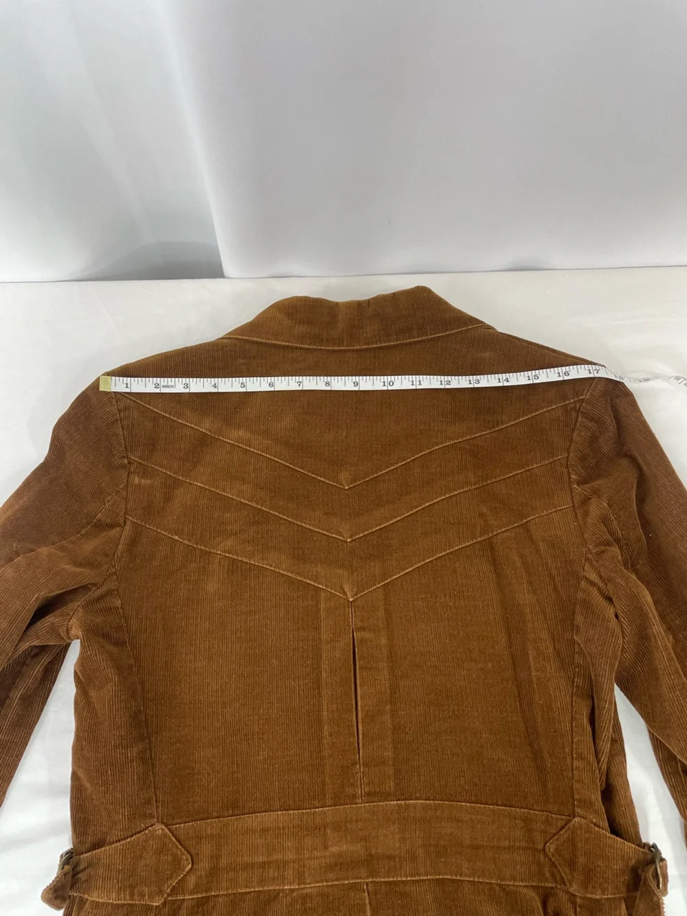 Vintage 70s Brown Corduroy 3 Piece Suit Set Bell Bottom Western Disco 40R 33